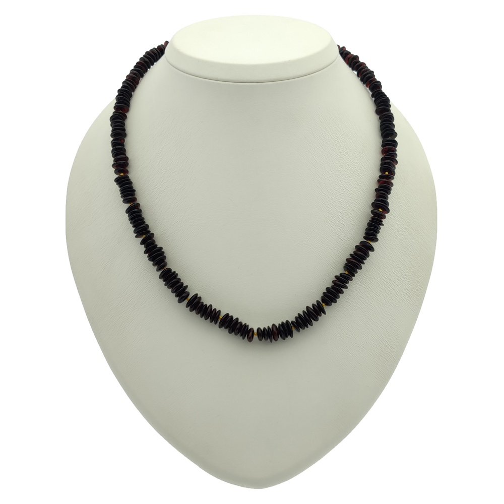 Бусы "Галька" из янтаря